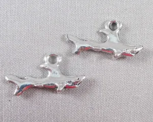 50% OFF!! Shark Charm Silver Tone 12pcs (0160)
