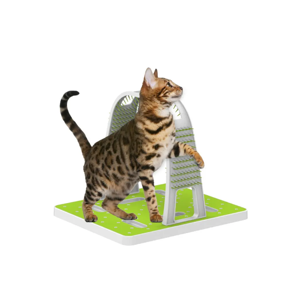 All For Paws - Cat Grooming Arch - Interactive Self Groom Brush   Scratcher Play