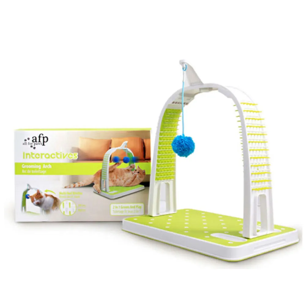 All For Paws - Cat Grooming Arch - Interactive Self Groom Brush   Scratcher Play