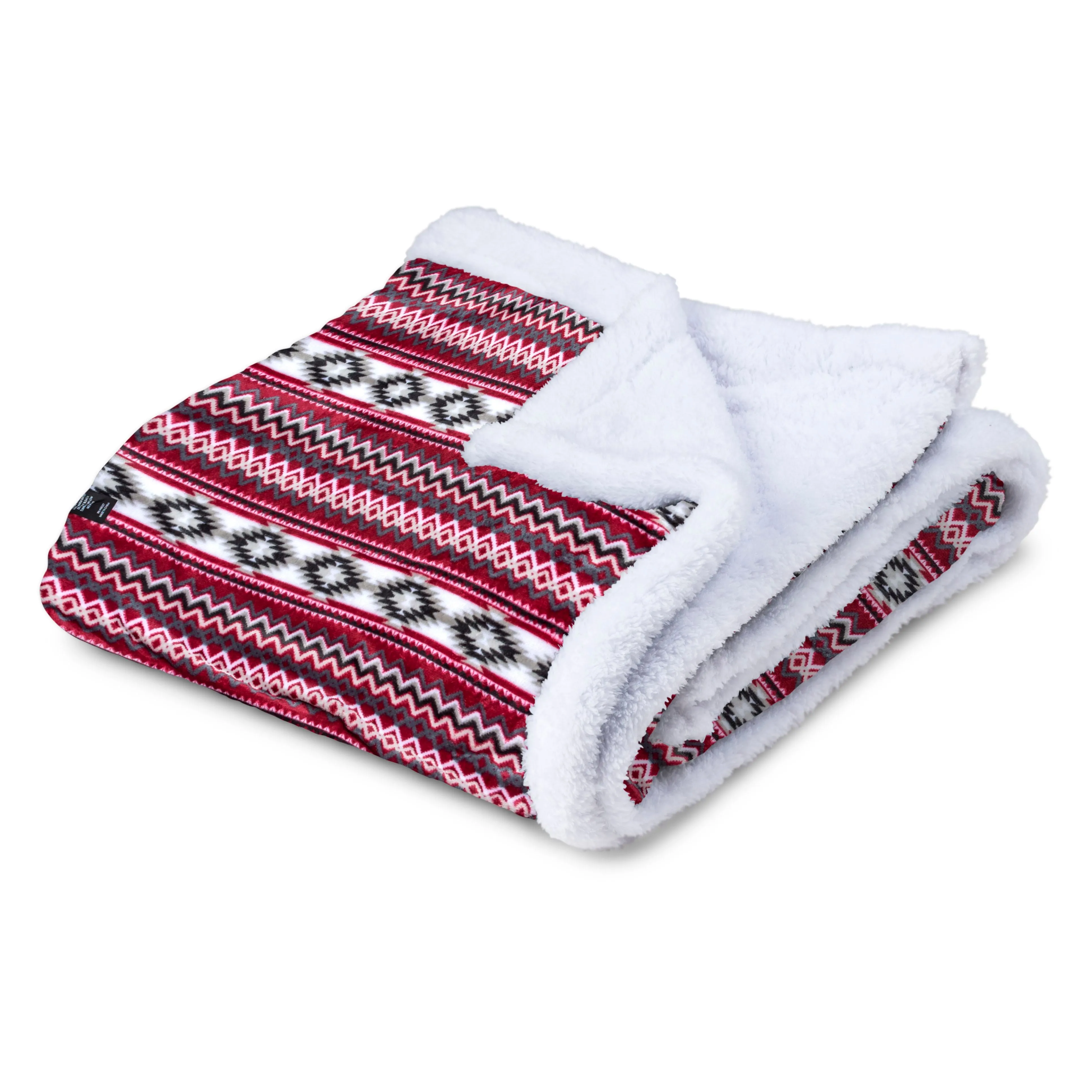 Aztec Plush Sherpa Fleece Blanket Throw