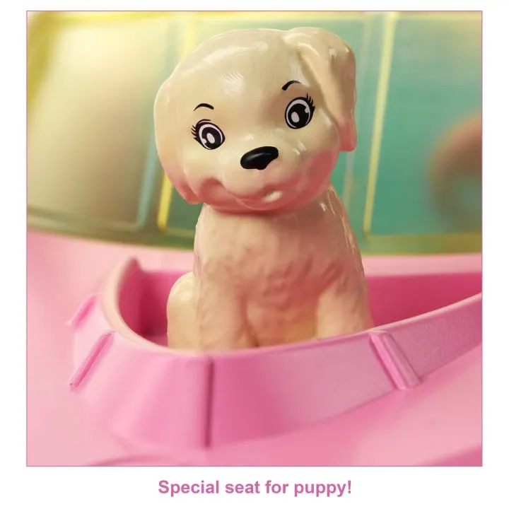 Barbie Doll And Boat With Puppy And Accessories