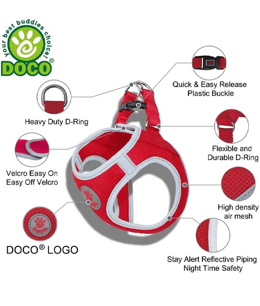 Doco Athletica Quick V Mesh Reflective Harness Grey
