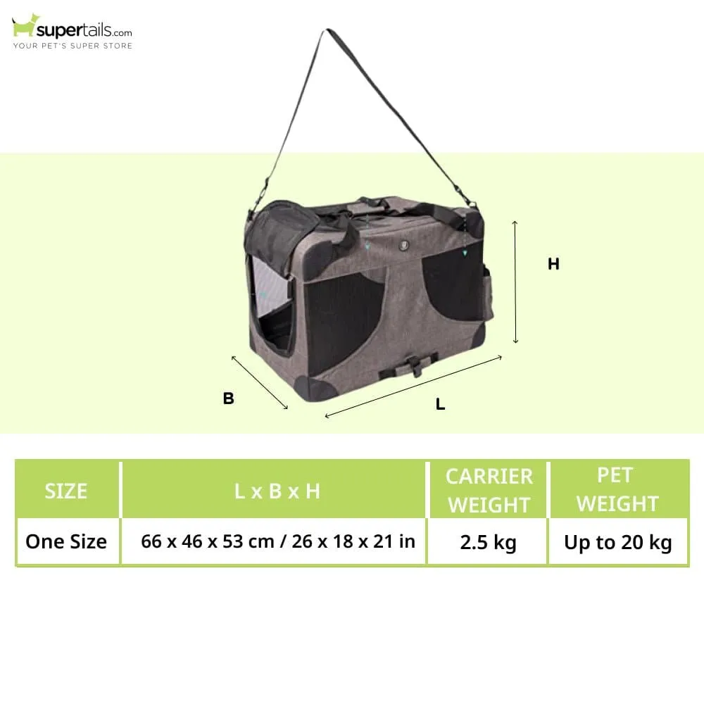 Fofos Comfort Premium Outdoor Carrier for Dogs and Cats (Grey)