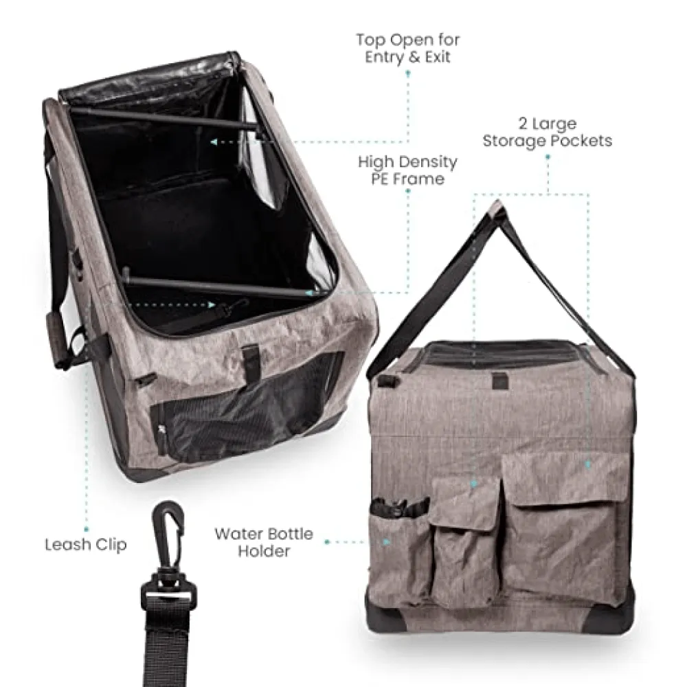 Fofos Comfort Premium Outdoor Carrier for Dogs and Cats (Grey)