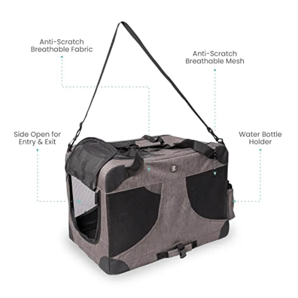 Fofos Comfort Premium Outdoor Carrier for Dogs and Cats (Grey)