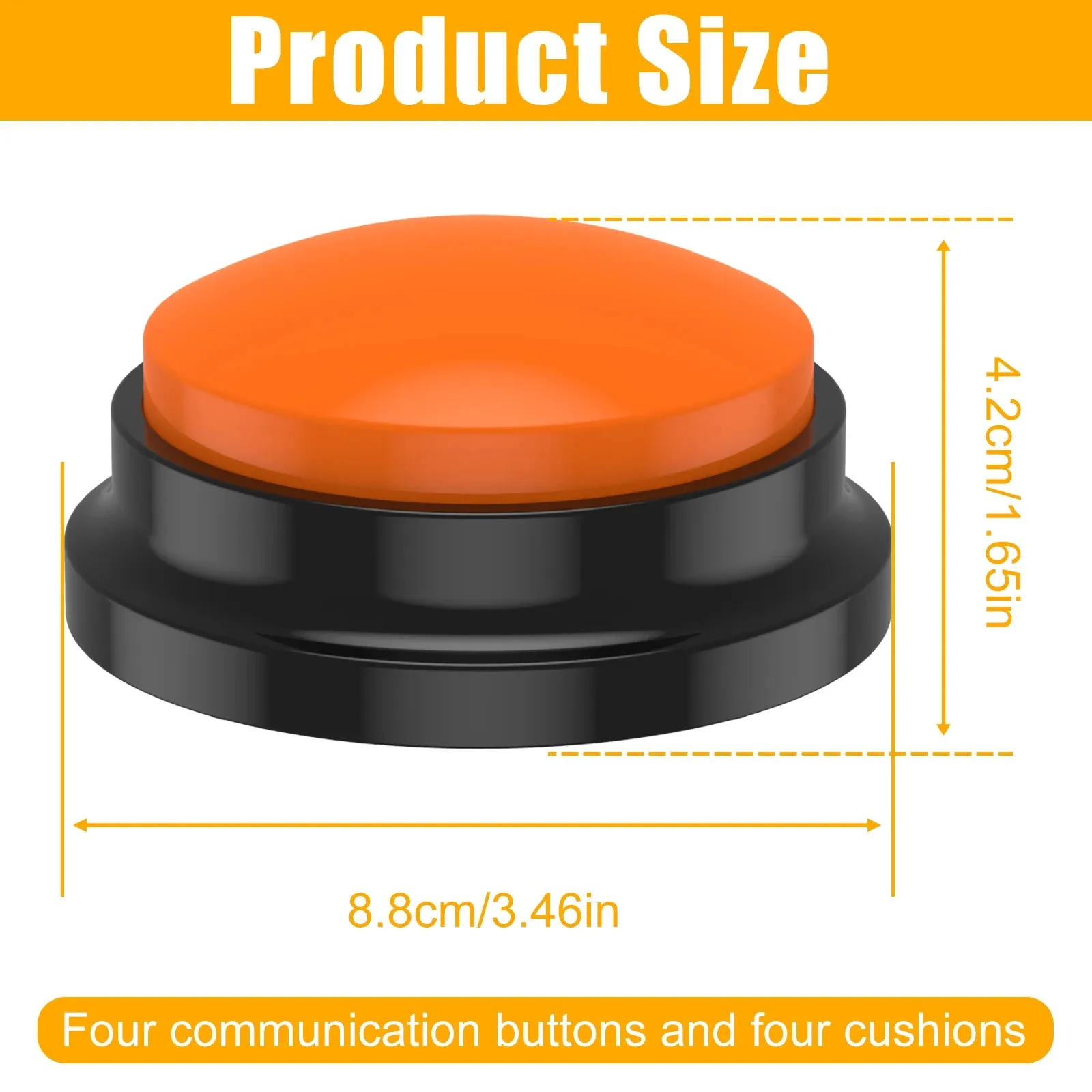 Funki Buys | Pet Toys | Recordable Button Learning Aid for Kids, Pets