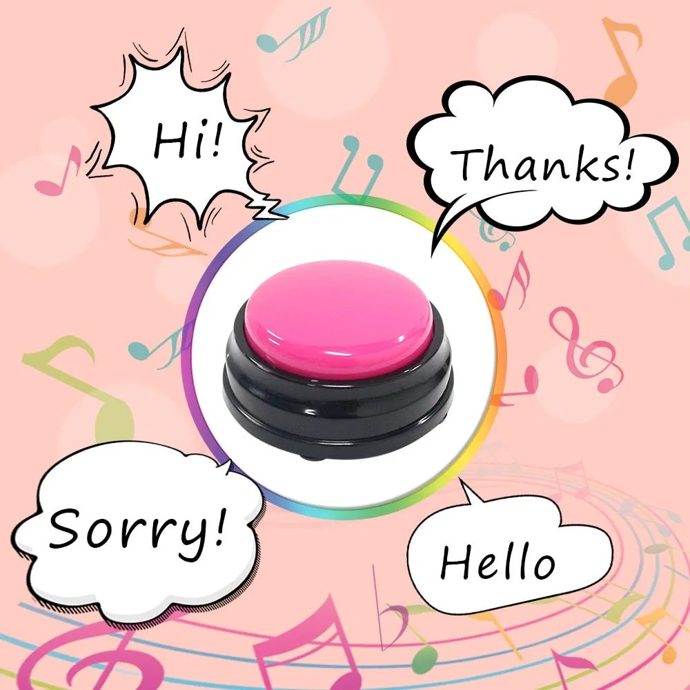 Funki Buys | Pet Toys | Recordable Button Learning Aid for Kids, Pets