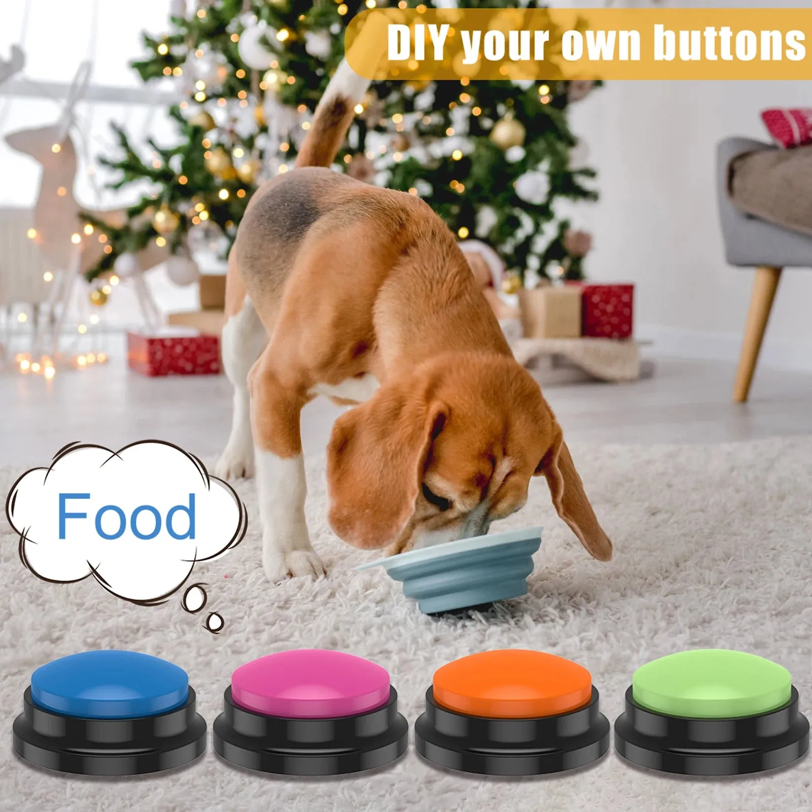 Funki Buys | Pet Toys | Recordable Button Learning Aid for Kids, Pets