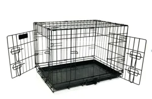 McLovin's Double Door Pet Crate Black 48"