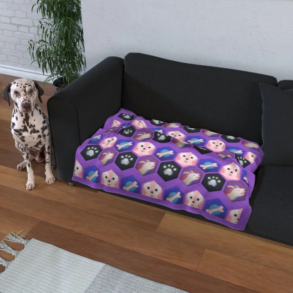 Pet Blanket Throw - My Pets Purple