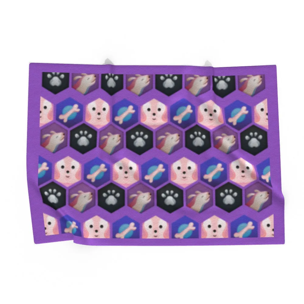 Pet Blanket Throw - My Pets Purple