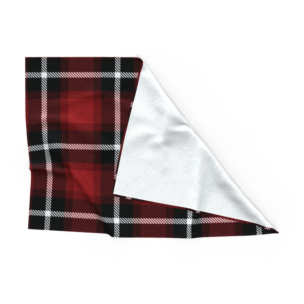 Pet Blanket Throw - Red Crosshatch