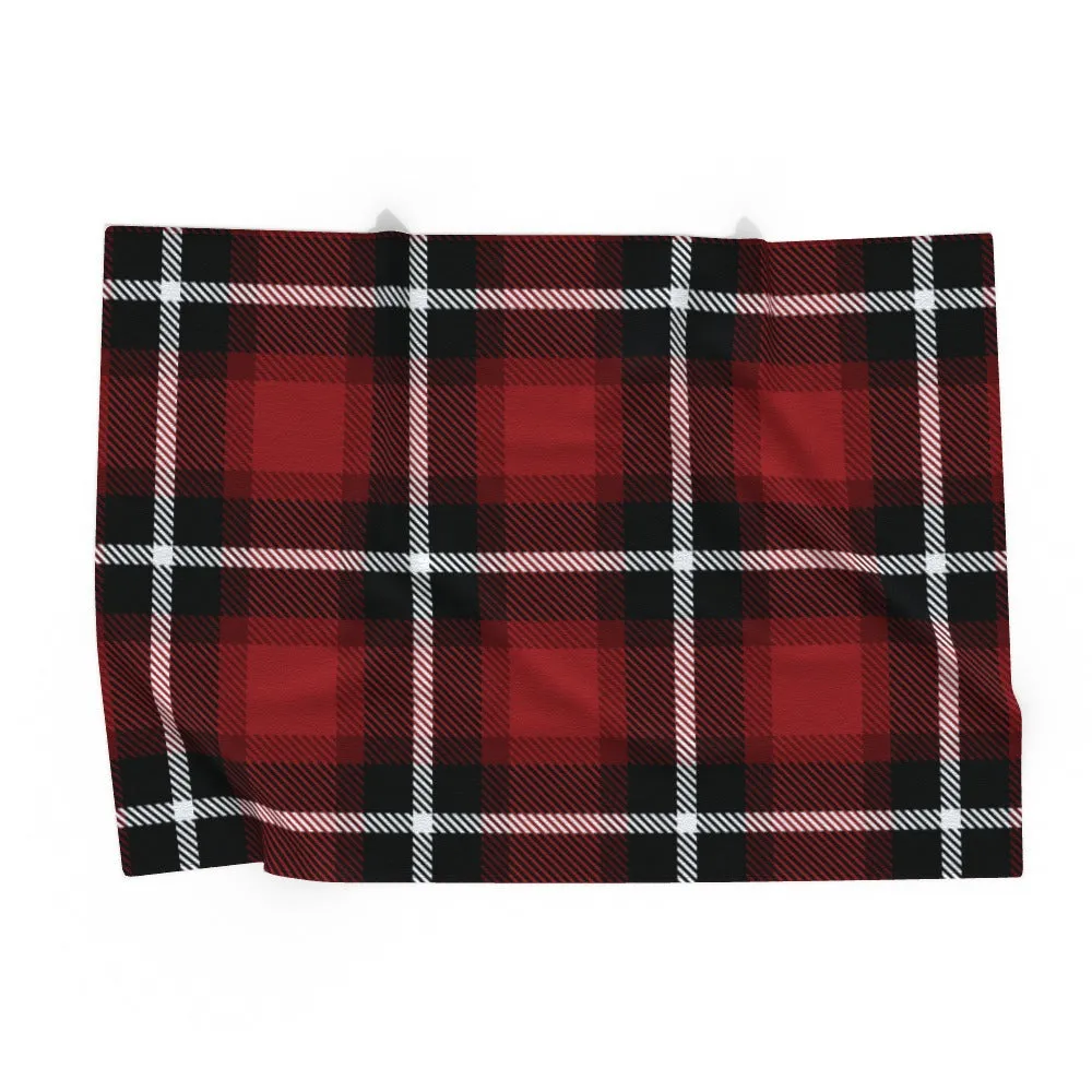 Pet Blanket Throw - Red Crosshatch