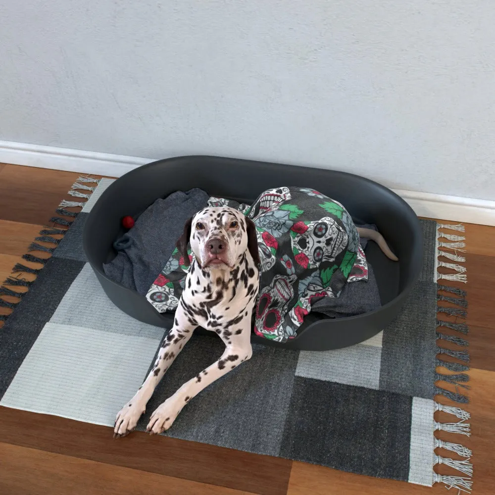 Pet Blanket Throw - Skulls and Roses