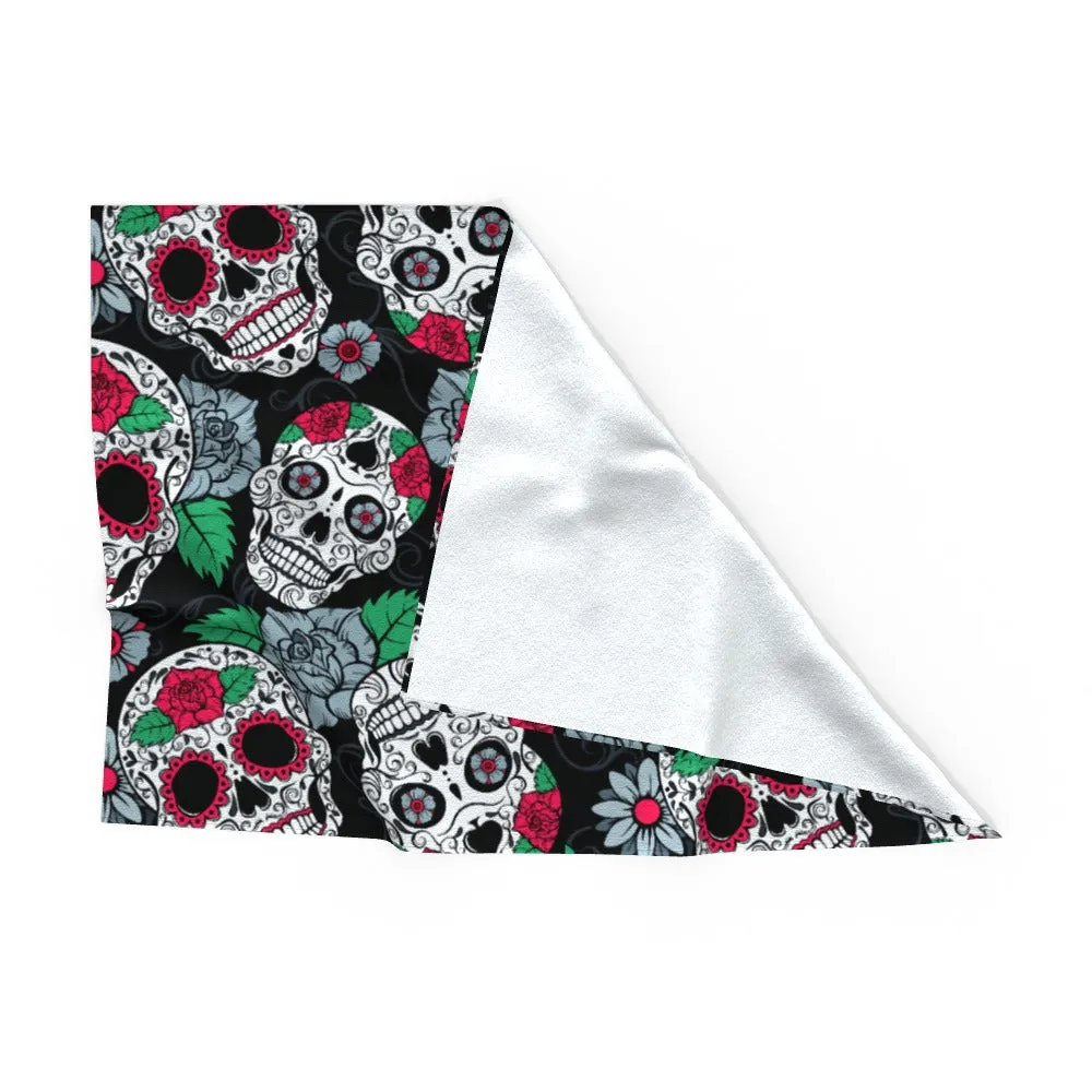 Pet Blanket Throw - Skulls and Roses