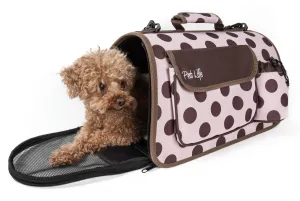 Pet Life Airline Approved Folding Zippered Casual Pet Carrier