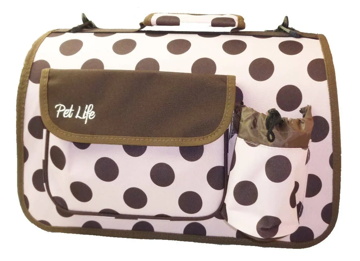 Pet Life Airline Approved Folding Zippered Casual Pet Carrier
