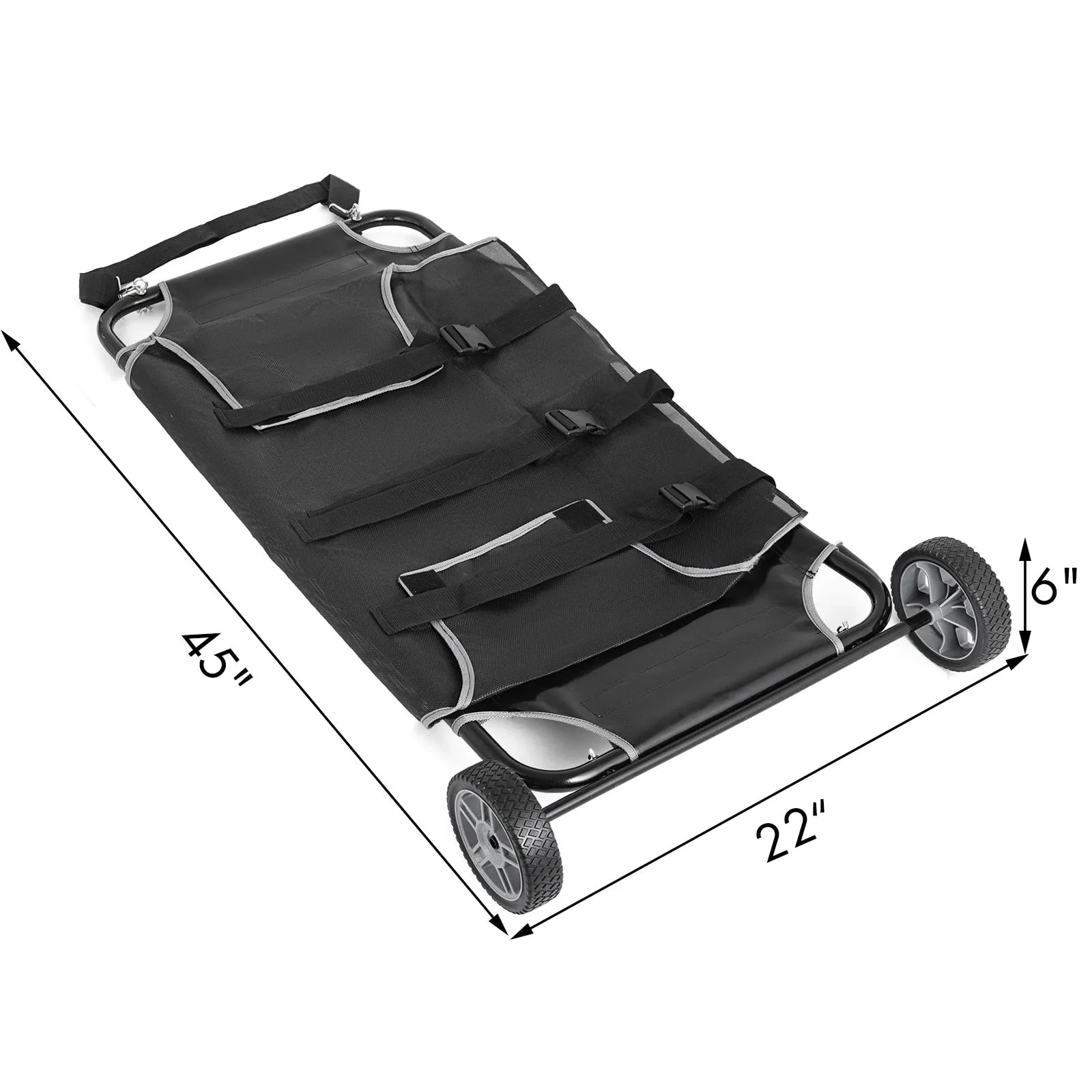 Pet Supply 48x26 inch Black Animal Stretcher Pet Trolley