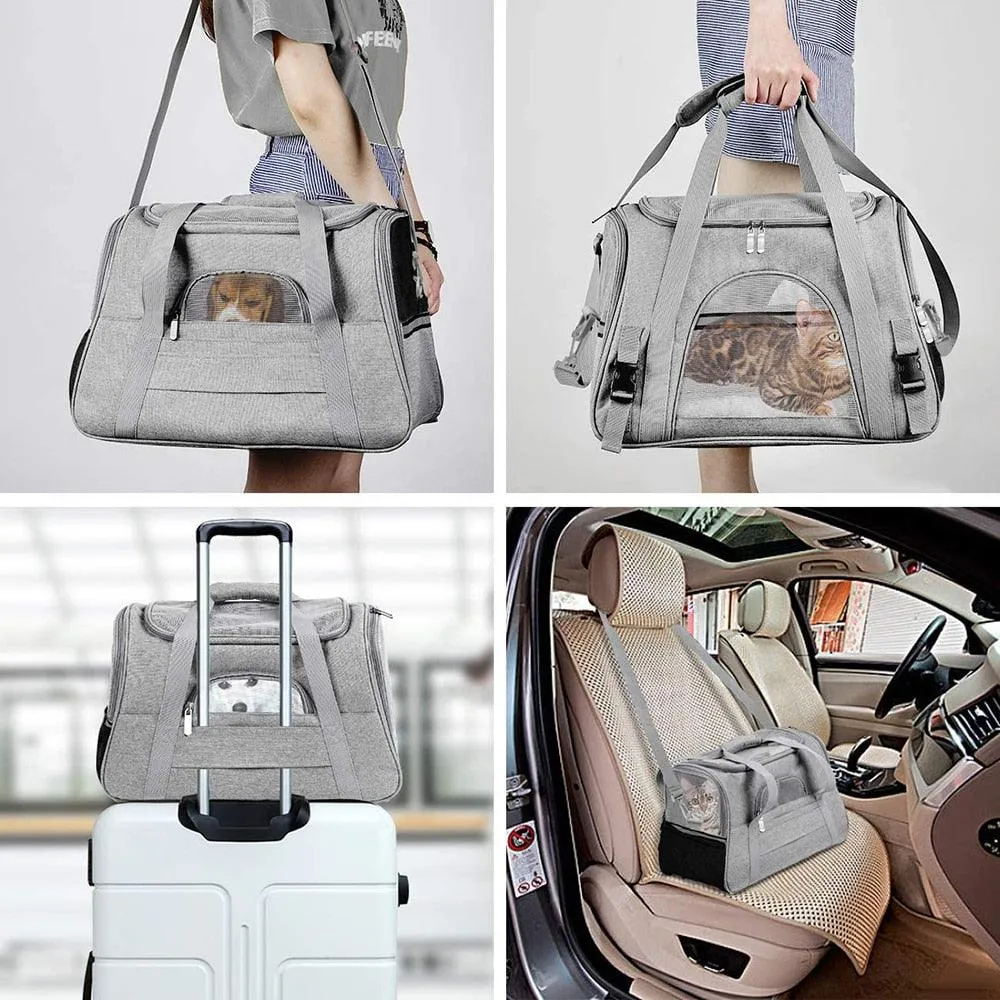 Portable Pet Carrier Bag With Mesh Window Airline Approved