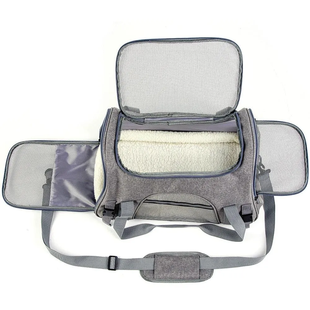 Portable Pet Carrier Bag With Mesh Window Airline Approved