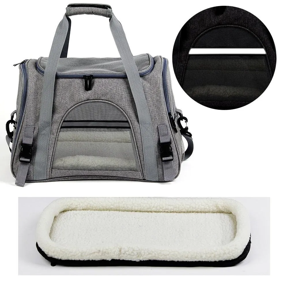 Portable Pet Carrier Bag With Mesh Window Airline Approved