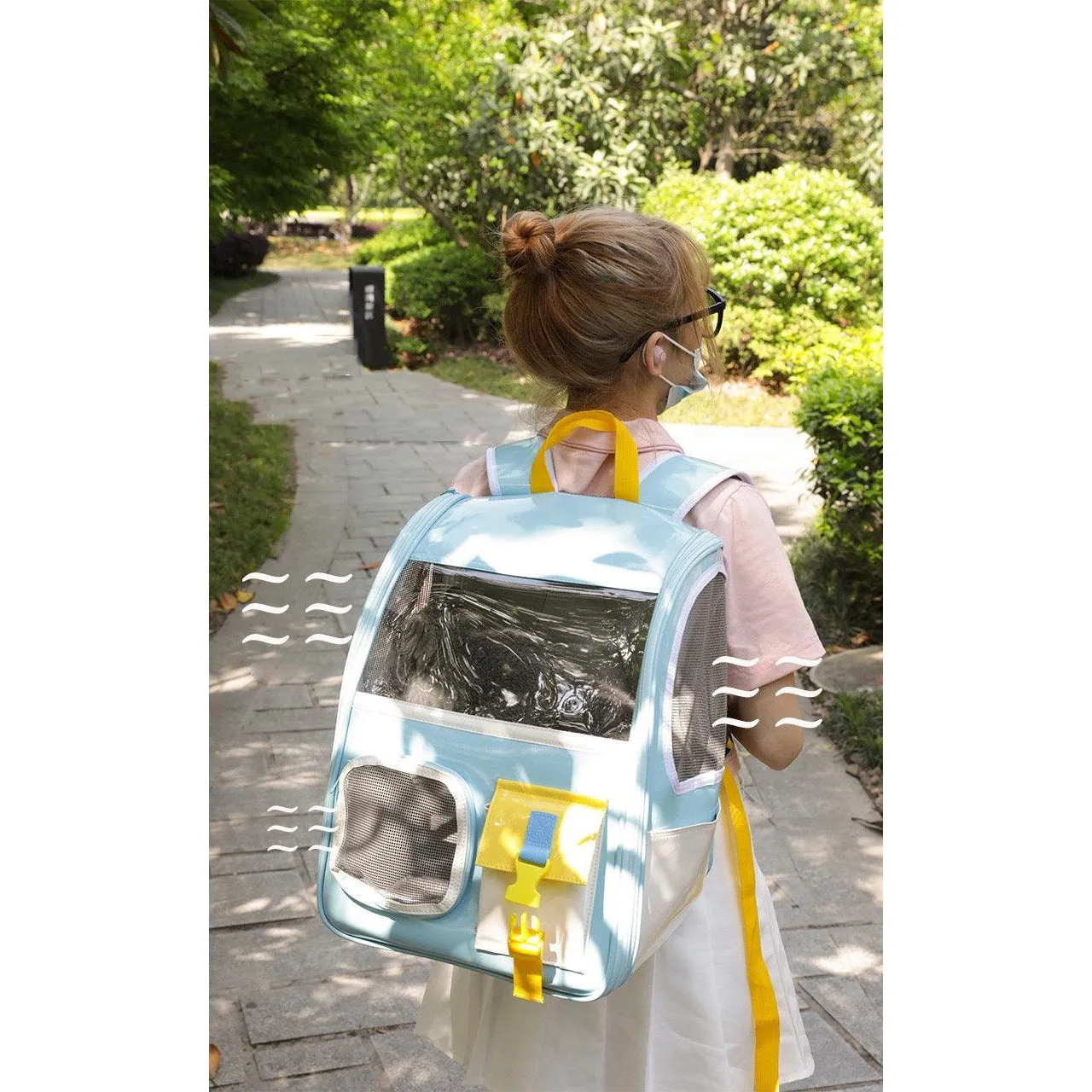 Preppy Style Pet Backpack