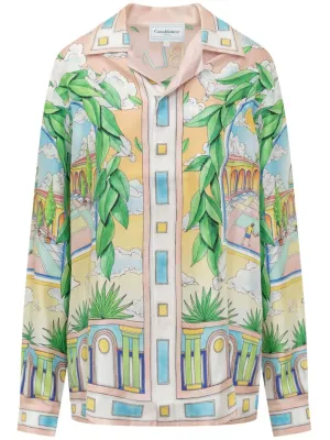 printed silk shirt