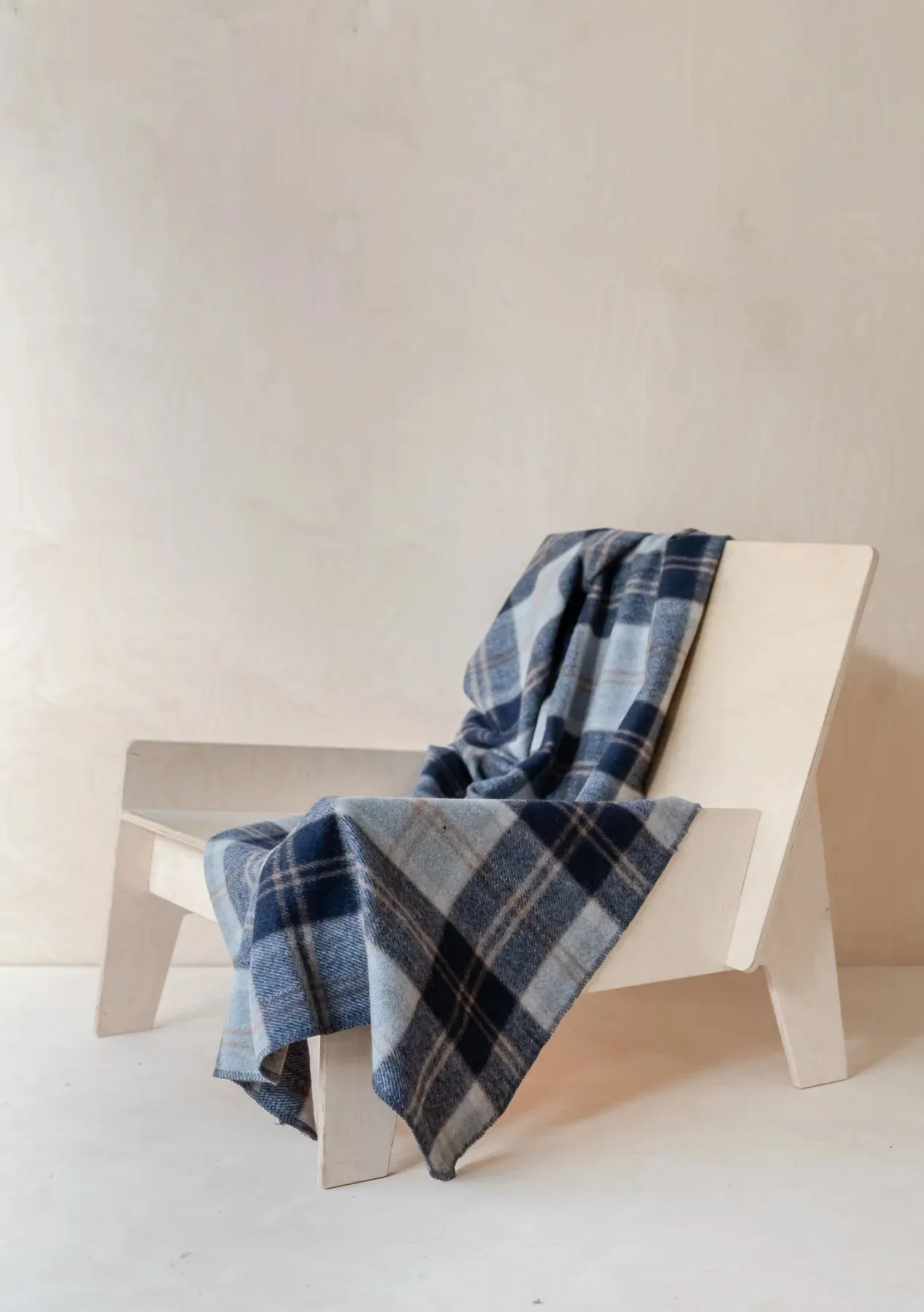 Recycled Wool Pet Blanket in Bannockbane Silver Tartan