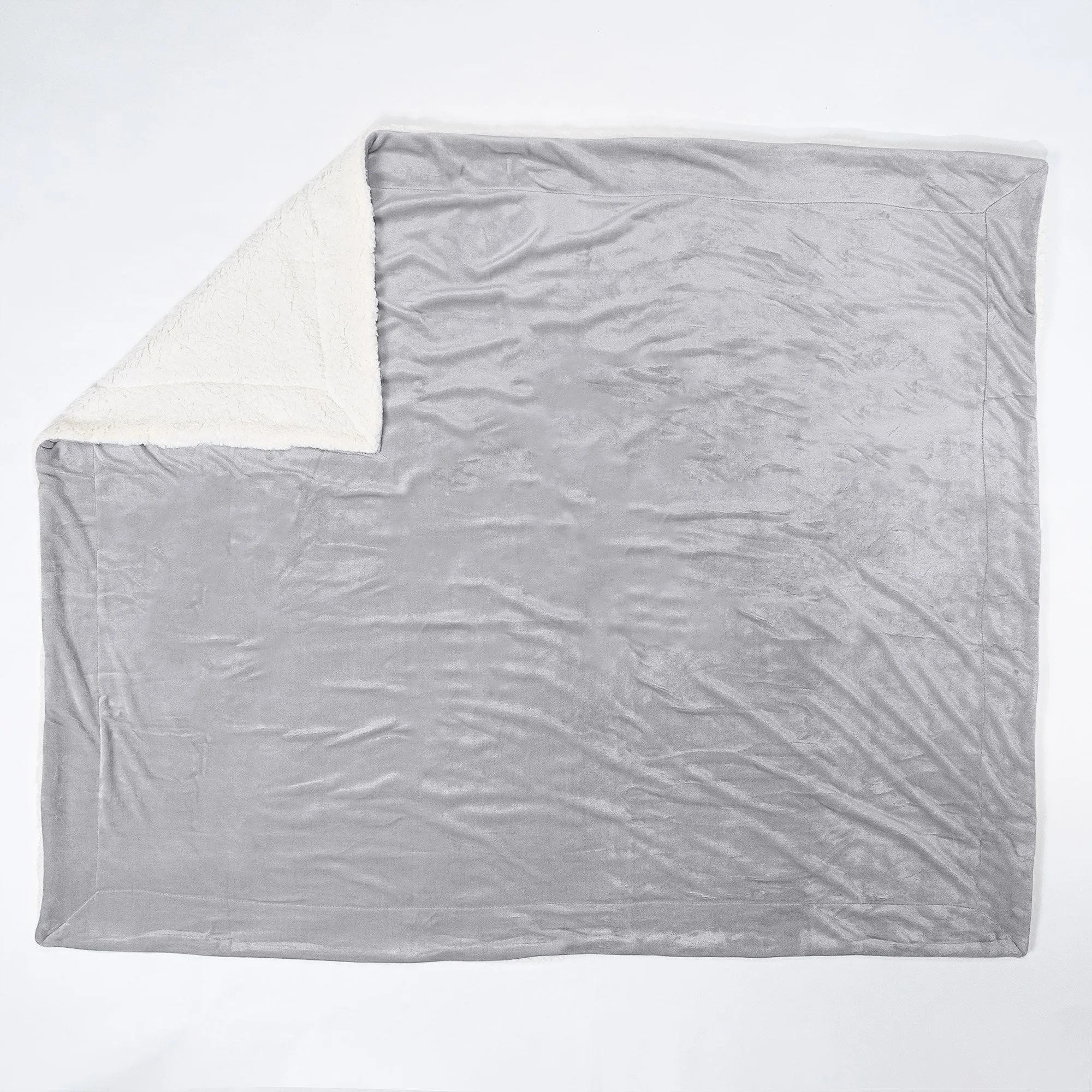 Sherpa Throw / Blanket - Silver