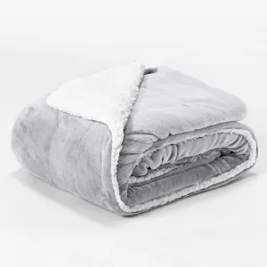 Sherpa Throw / Blanket - Silver