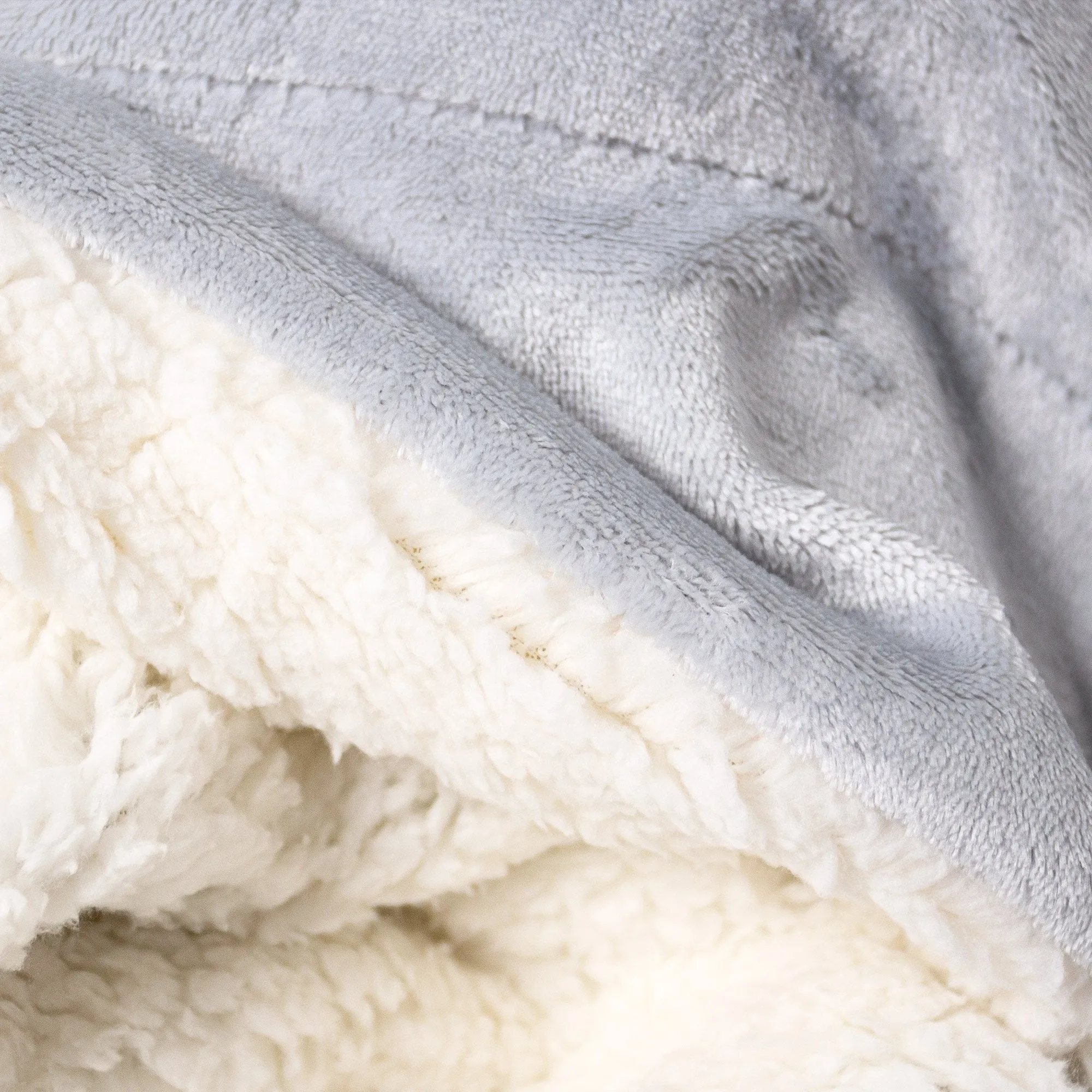 Sherpa Throw / Blanket - Silver