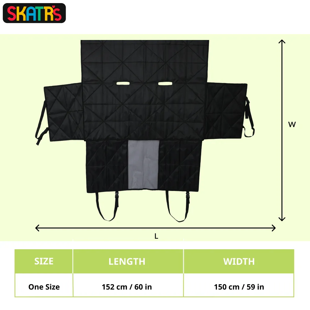 Skatrs Car Seat Cover for Dogs and Cats (Black)
