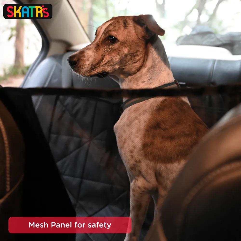 Skatrs Car Seat Cover for Dogs and Cats (Black)