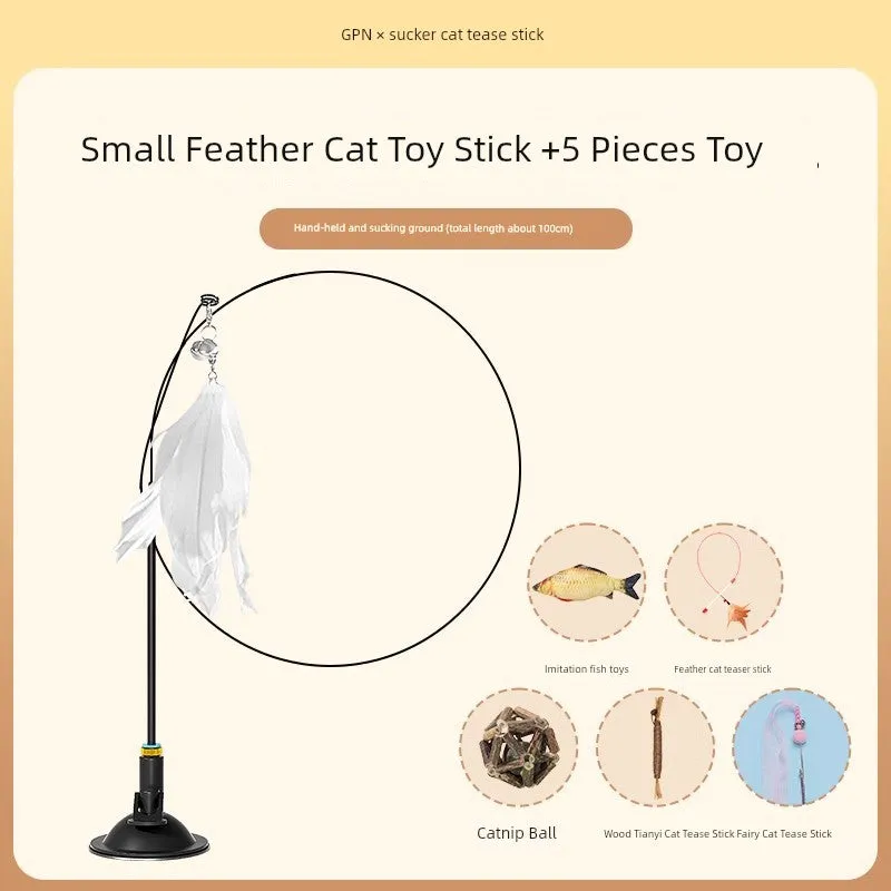 Suction Cup Cat Toy: Long Brush Holder