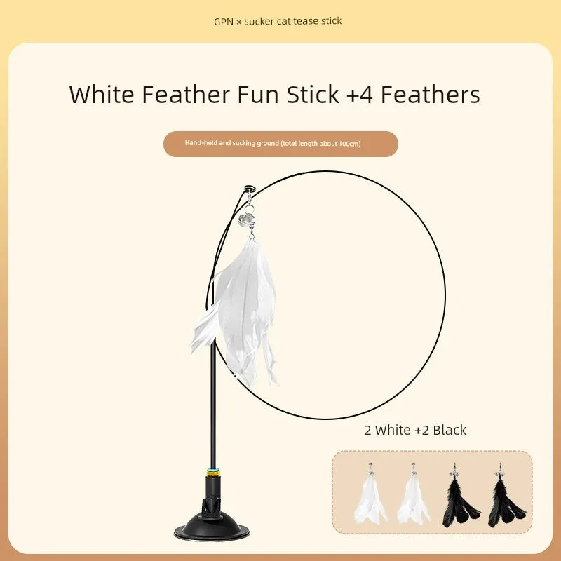 Suction Cup Cat Toy: Long Brush Holder