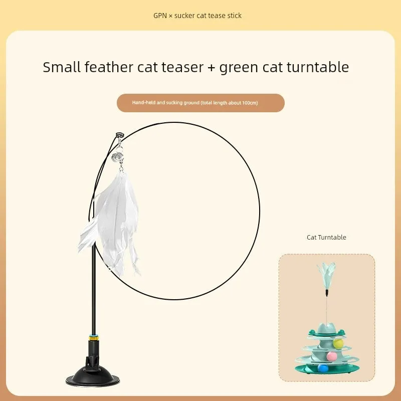 Suction Cup Cat Toy: Long Brush Holder
