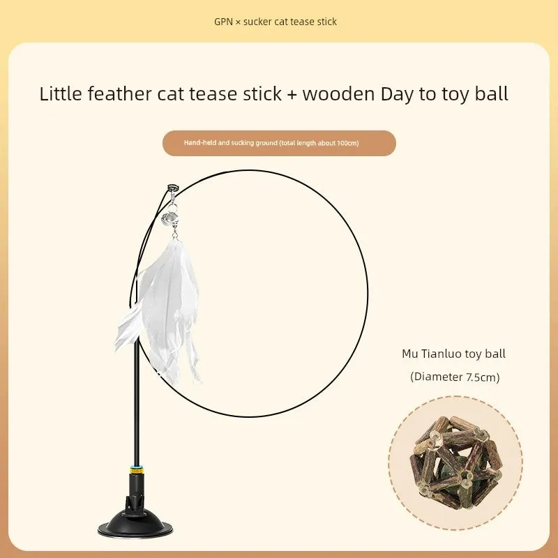 Suction Cup Cat Toy: Long Brush Holder