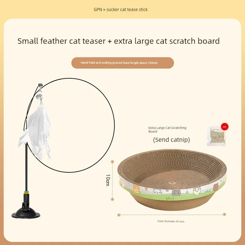 Suction Cup Cat Toy: Long Brush Holder