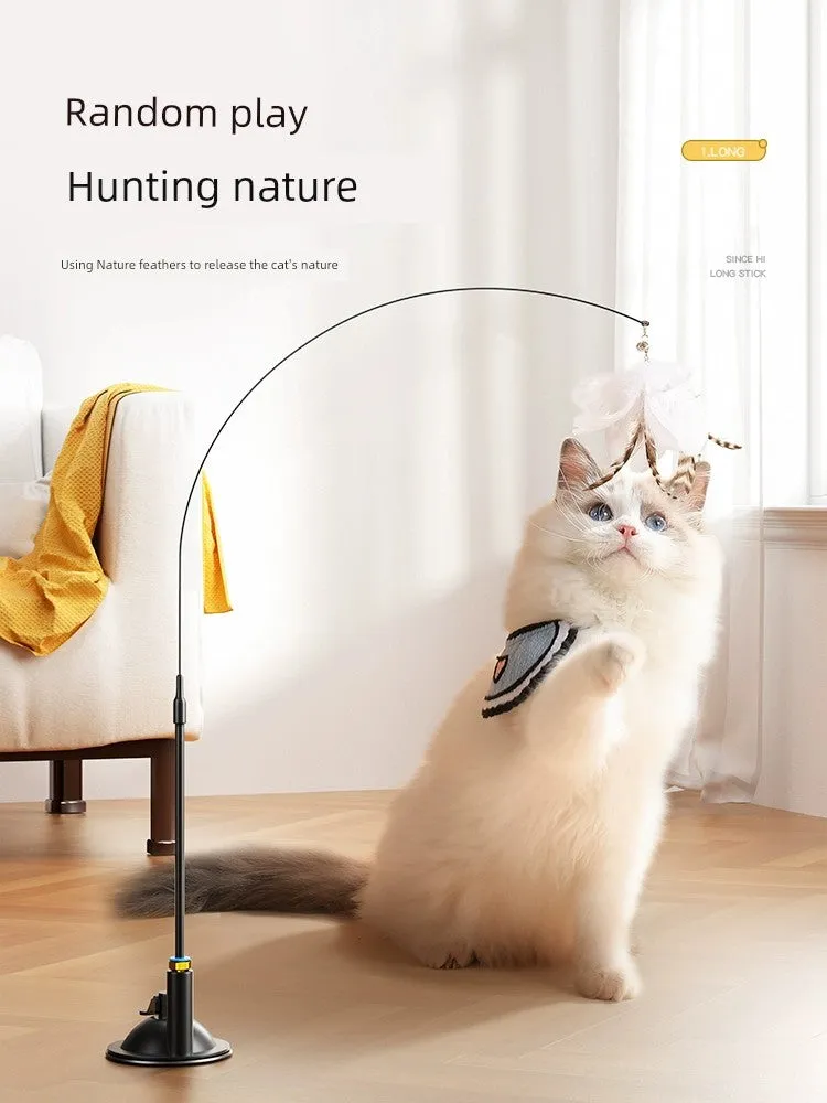Suction Cup Cat Toy: Long Brush Holder