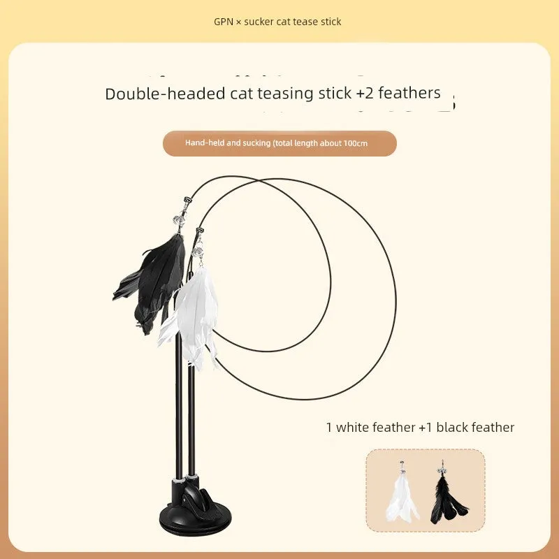 Suction Cup Cat Toy: Long Brush Holder