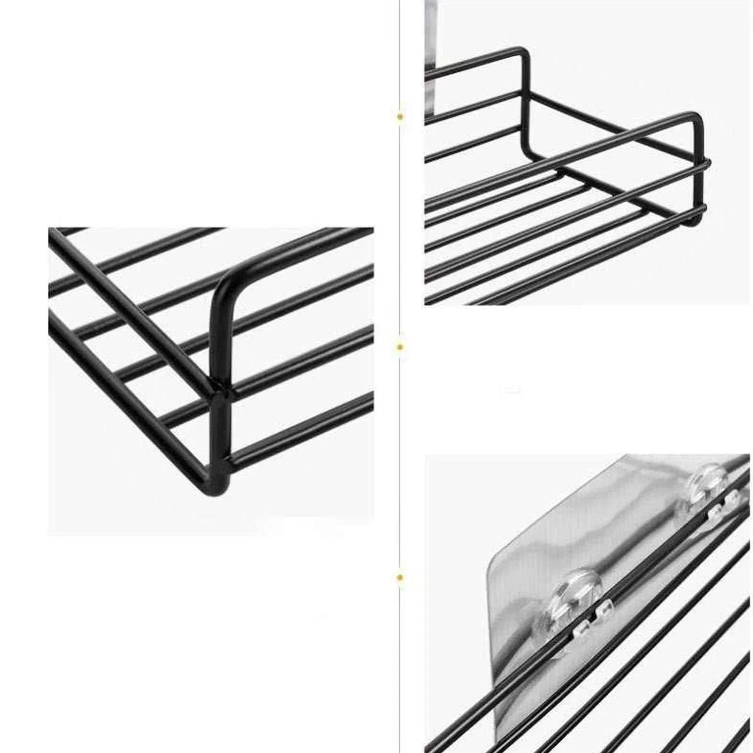 Wall-Mount Metal Bathroom Shelf & Rack - Multi-Purpose