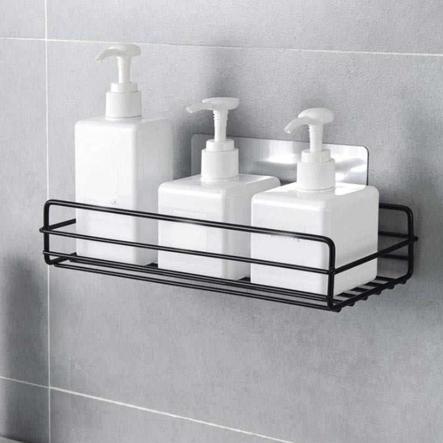Wall-Mount Metal Bathroom Shelf & Rack - Multi-Purpose