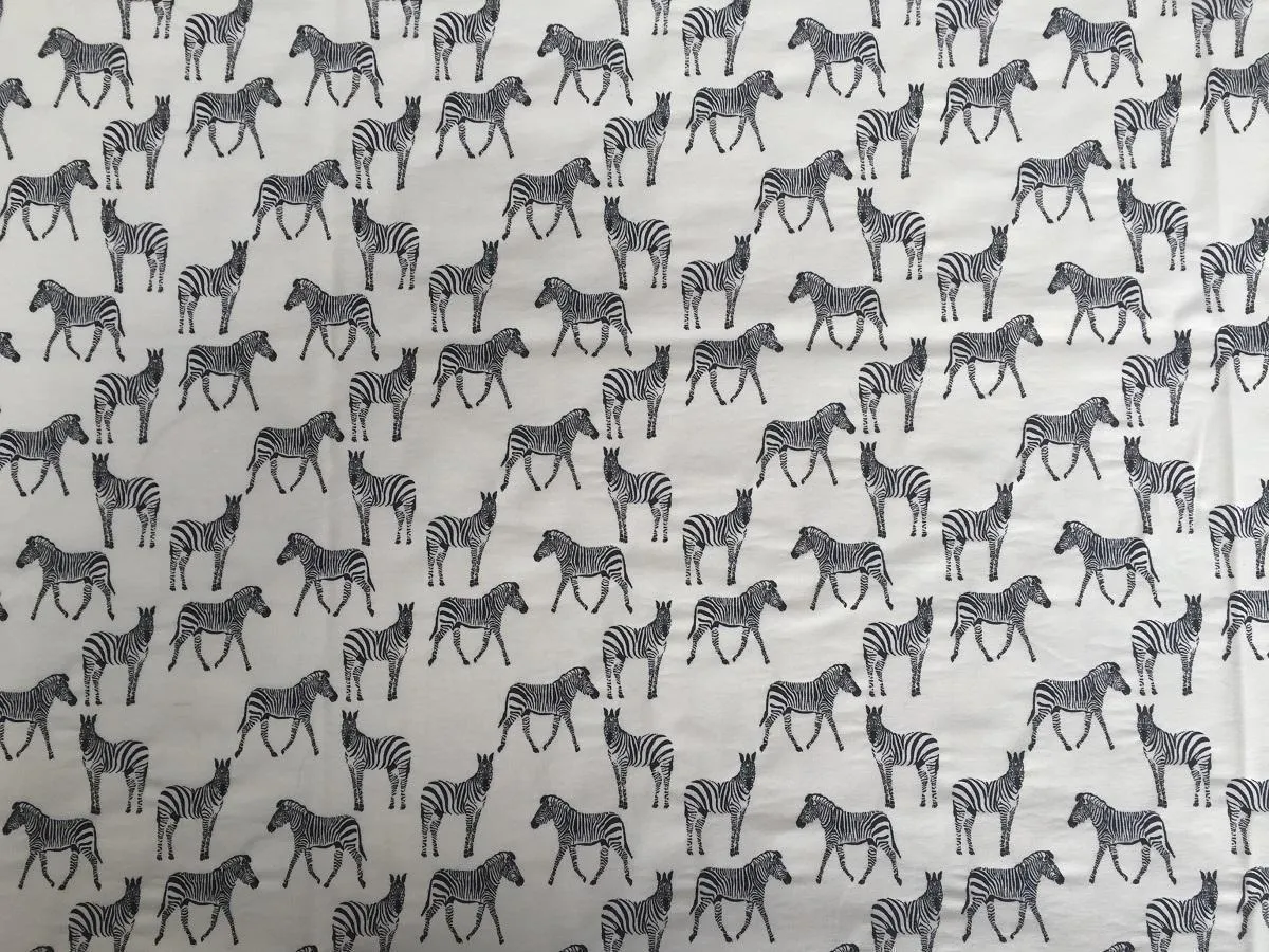 Zebra Cotton Jersey UV Colour Changing Light Sun Reactive Fabric 58" MT955-4